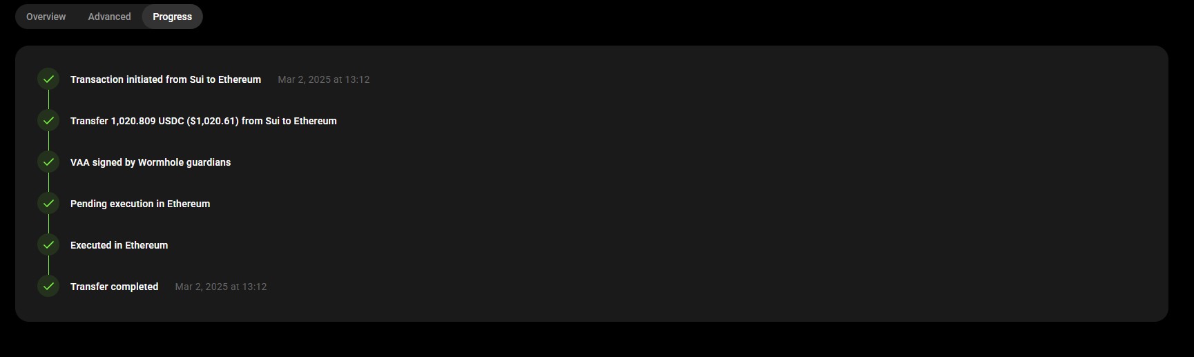 sui to eth - wormholescan